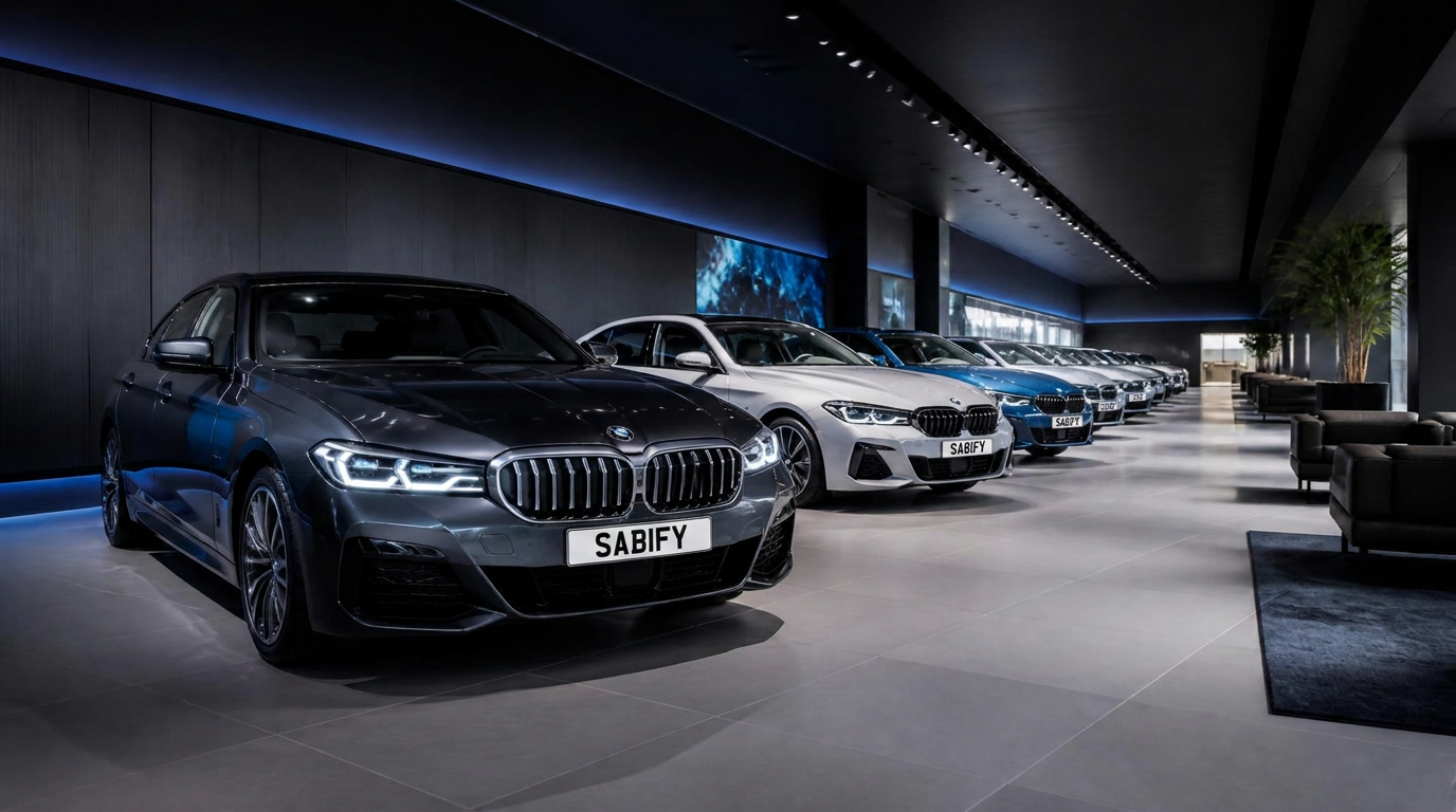 Premium vehicles in modern SABIFY showroom